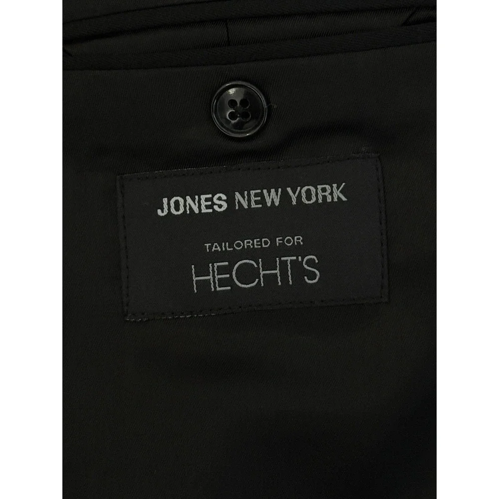 Jones New York Sports Coat Suit Mens Size‎ 41R Black 3 Button Wool Blend Blazer